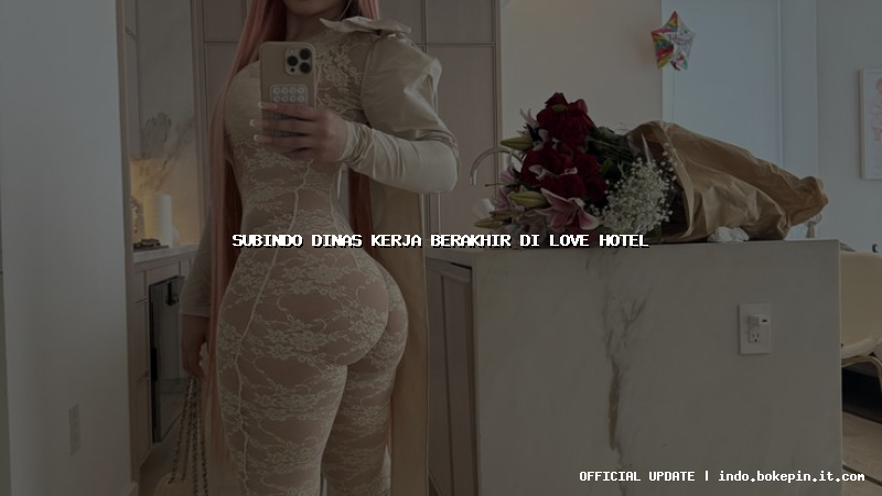 subindo dinas kerja berakhir di love hotel