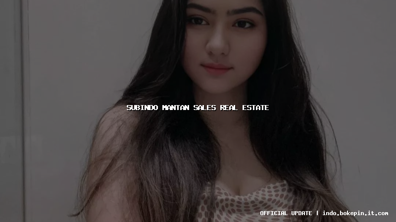 subindo mantan sales real estate